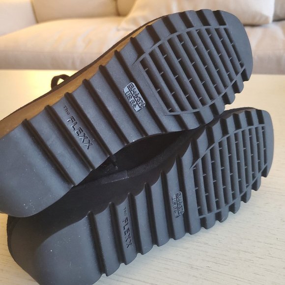 The FLEXX black Suede/Leather Wedge Ankle Boots 37.5/6.5-7 - Picture 5 of 6